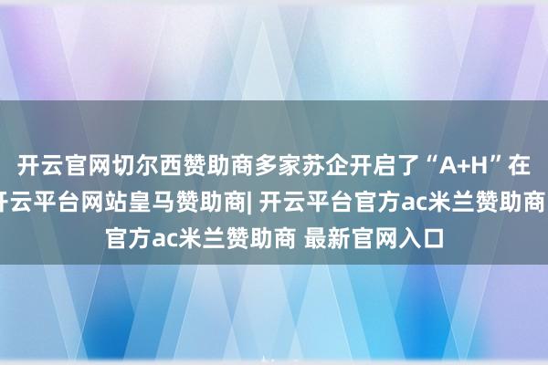开云官网切尔西赞助商多家苏企开启了“A+H”在港上市议论-开云平台网站皇马赞助商| 开云平台官方ac米兰赞助商 最新官网入口