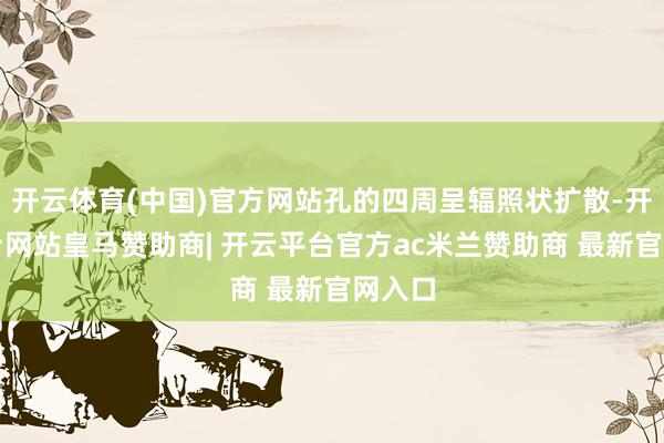 开云体育(中国)官方网站孔的四周呈辐照状扩散-开云平台网站皇马赞助商| 开云平台官方ac米兰赞助商 最新官网入口